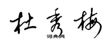 梁錦英杜秀梅草書個性簽名怎么寫