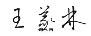 駱恆光王義林草書個性簽名怎么寫