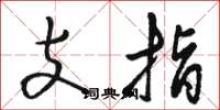 駱恆光支指草書怎么寫