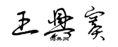 曾慶福王興賽草書個性簽名怎么寫