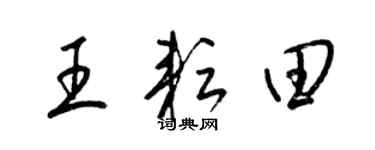 梁錦英王耘田草書個性簽名怎么寫