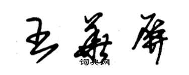 朱錫榮王華屏草書個性簽名怎么寫