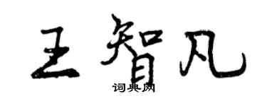 曾慶福王智凡行書個性簽名怎么寫