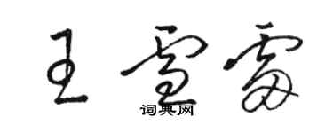 駱恆光王雪雷草書個性簽名怎么寫