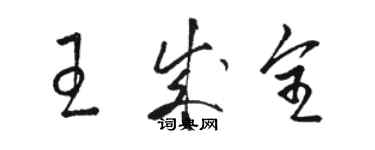 駱恆光王成全草書個性簽名怎么寫