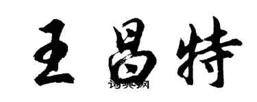 胡問遂王昌特行書個性簽名怎么寫