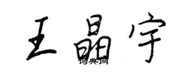 王正良王晶宇行書個性簽名怎么寫