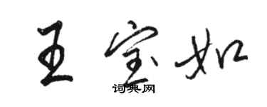 駱恆光王寶如行書個性簽名怎么寫