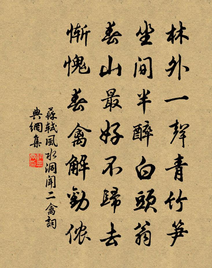 蘇軾風水洞聞二禽書法作品欣賞