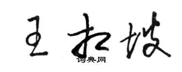 駱恆光王相坡草書個性簽名怎么寫
