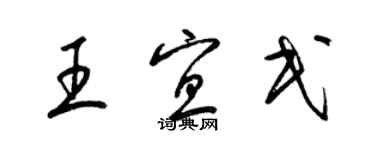 梁錦英王宜民草書個性簽名怎么寫