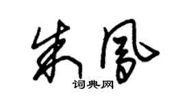 朱錫榮朱鳳草書個性簽名怎么寫