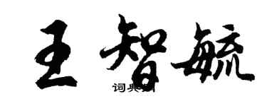 胡問遂王智毓行書個性簽名怎么寫