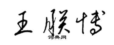 梁錦英王朕博草書個性簽名怎么寫