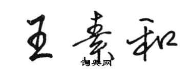 駱恆光王素和行書個性簽名怎么寫