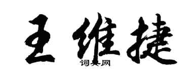 胡問遂王維捷行書個性簽名怎么寫