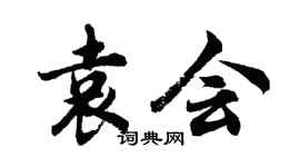 胡問遂袁會行書個性簽名怎么寫