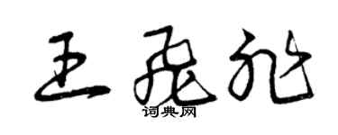 曾慶福王飛非草書個性簽名怎么寫