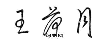 駱恆光王荷月草書個性簽名怎么寫