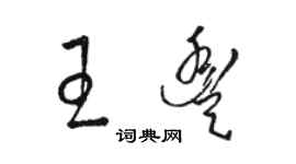 駱恆光王豐草書個性簽名怎么寫