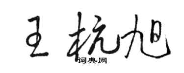 駱恆光王杭旭草書個性簽名怎么寫