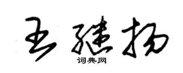 朱錫榮王繼揚草書個性簽名怎么寫