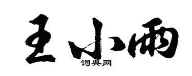 胡問遂王小雨行書個性簽名怎么寫