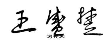 曾慶福王盛楚草書個性簽名怎么寫