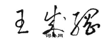 駱恆光王成綱草書個性簽名怎么寫