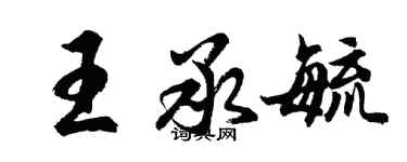 胡問遂王承毓行書個性簽名怎么寫