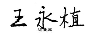 曾慶福王永植行書個性簽名怎么寫