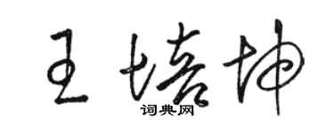 駱恆光王培坤草書個性簽名怎么寫