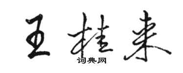 駱恆光王桂來行書個性簽名怎么寫