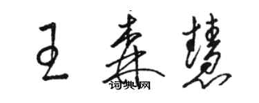 駱恆光王森慧草書個性簽名怎么寫