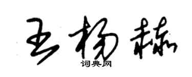 朱錫榮王楊赫草書個性簽名怎么寫