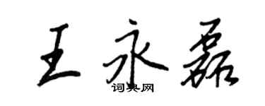 王正良王永磊行書個性簽名怎么寫