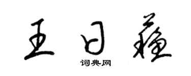 梁錦英王日蘇草書個性簽名怎么寫