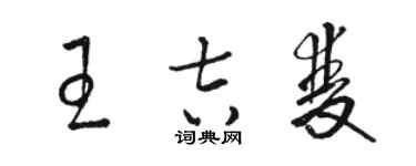 駱恆光王吉雙草書個性簽名怎么寫