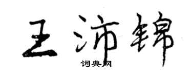 曾慶福王沛錦行書個性簽名怎么寫