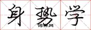 龐中華身勢學行書怎么寫