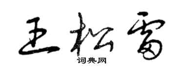 曾慶福王松雷草書個性簽名怎么寫