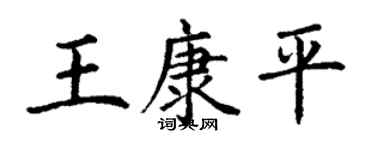 丁謙王康平楷書個性簽名怎么寫