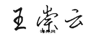 駱恆光王崇雲行書個性簽名怎么寫