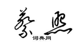 梁錦英蔡照草書個性簽名怎么寫