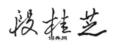 駱恆光段桂芝行書個性簽名怎么寫