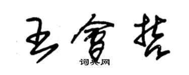 朱錫榮王會哲草書個性簽名怎么寫