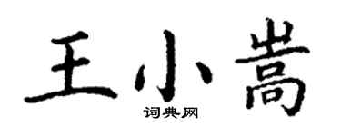 丁謙王小嵩楷書個性簽名怎么寫