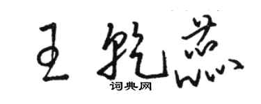 駱恆光王乾蕊草書個性簽名怎么寫