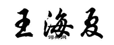 胡問遂王海夏行書個性簽名怎么寫