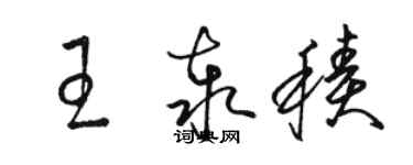 駱恆光王泰積草書個性簽名怎么寫